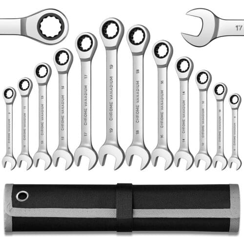 Keys Set Ratchet Spanner Wrench Socket Set Combination Ratcheting Wrench Set Chrome Vanadium Kit Car Repair Tools Set