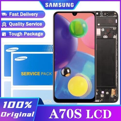 Original 6.7'' AMOLED for Samsung galaxy A70S 2019 A707 A707F LCD Display Touch Screen Digitizer SM-A707FN/DS SM-A707FN Repair