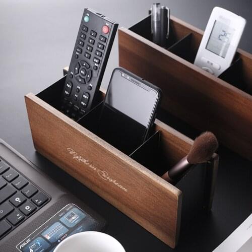 Simple Three Lattice Desktop Remote Control Mobile Phone Organize Storage Box