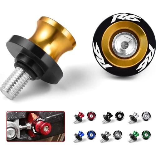 R6 Motorcycle Swingarm Spools 6MM Stand Screws CNC Aluminum Motorcycle Accessories For Yamaha YZF R6 YZFR6 YZF-R6 1998-2021