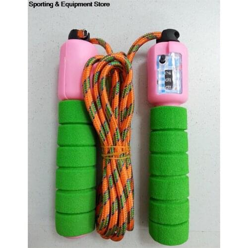 Adjustable Exercise Gym Fitness Jump Ropes Workout Anti-Skidding Automatic Counting Jumping Skipping Rope 3-Digit Jump Counter