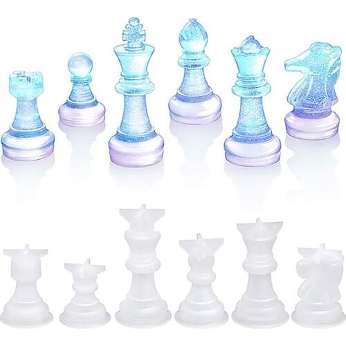 Handmade Home for DIY Crafts Making Tools UV Epoxy Resin Silicone Molds Checkerboard Mould International Chess