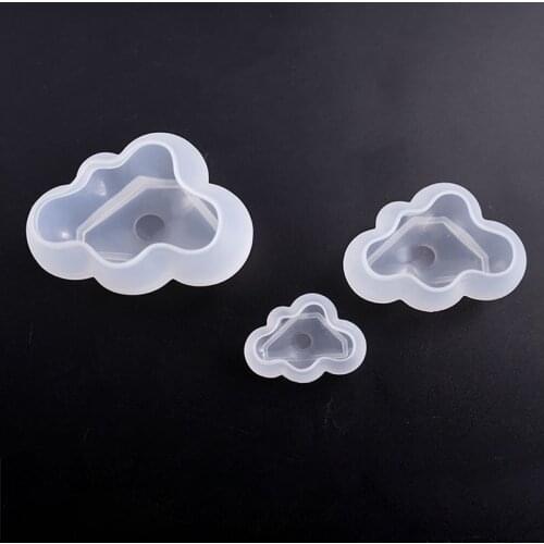 3D Cloud Shape Silicone Chocolate Mold Mousse Fondant Ice Cube Mould Pudding Candy Soap Candle Molds Baking Cake Decoration Tool