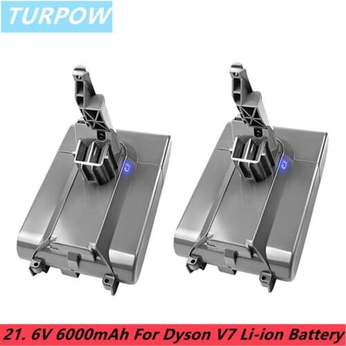 Turpow 21.6V 6000mAh V7 Battery For Dyson V7 Motorhead Animal Trigger V7 Replacement Battery Handheld Vacuum Cleaners