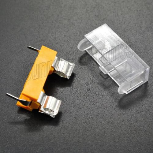 10pcs 5*20mm glass fuse holder transparent holder with transparent cover fuse blocks 5X20mm insurance header