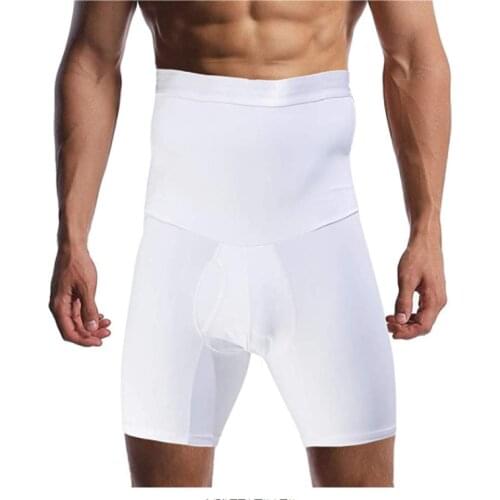 Men Tummy Control Shorts High Waist Slimming Underwear Body Shaper Seamless Belly Girdle Boxer Briefs Abdomen Control Pants