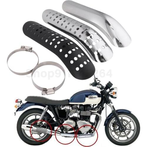 Motorcycle Exhaust Shield Muffler Pipe Protector Cover Heat Shield For Harley For Honda For Yamaha Custom Chopper Universal