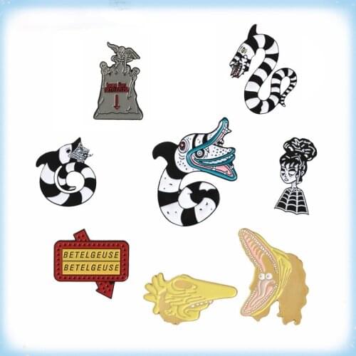 Scary Movie Enamel Pins Collection Halloween Lapel Pin Dark Badge Horror Movie Fan Gift Accessories Goth Girls Jewelry Whoelsale