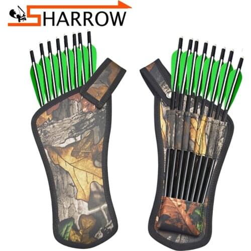 1 Pcs Archery Crossbow Arrow Quiver Camo Hold 8 Arrows Portable Mini Shooting Hunting Accessories Outdoor Sports