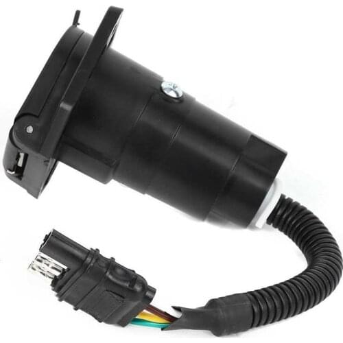 4 Pin to 7 Pin Trailer Adapter Plug with Bracket Connector US Type US