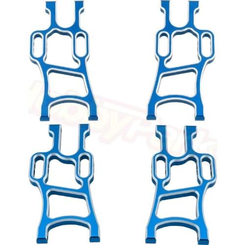 4pcs Metal Lower Suspension Arms Set Replace 108019 108819 108821 108021 08005 08006 for 1/10 RC Monster Truck HSP Redcat Exceed