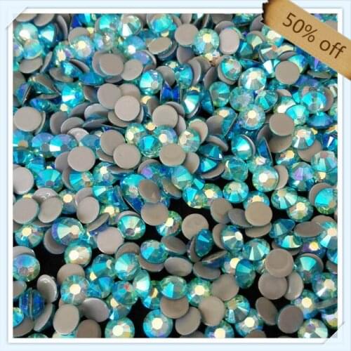 50% off super shiny ss20 5mm AQUAMARINE AB color with 1440 pcs each pack ; for dancing dresses free shipping