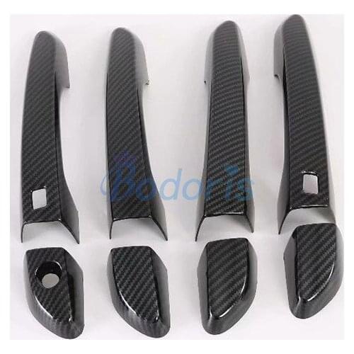 Carbon Fiber Color Grab Handle Cover Holder Protective Frame Panels For Hyundai Tucson 2016 2017 2018 2019 2020 Accessories