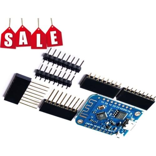 D1 Mini ESP8266 ESP-12 ESP-12F CH340G V2 USB WeMos D1 Mini WIFI Development Board D1 Mini NodeMCU Lua IOT Board 3V With Pins