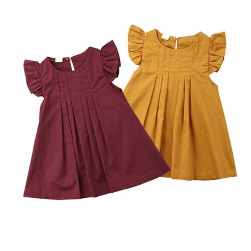 Kids Newborn Toddler Girls Flower Party Princess Sleeveless Princess Sundress Baby Girls Dresses