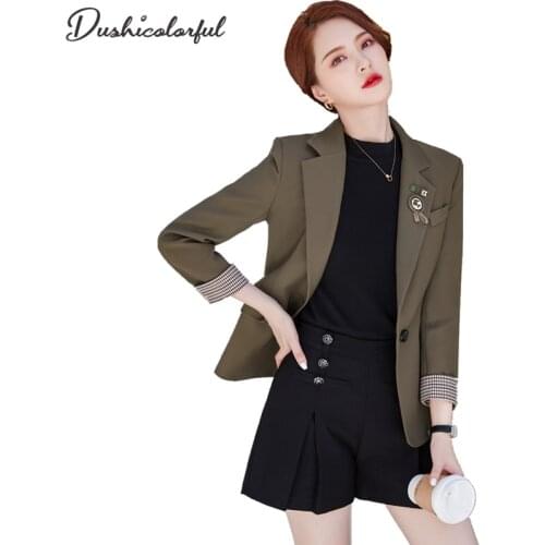 Dushicolorful Women's Casual Blazers