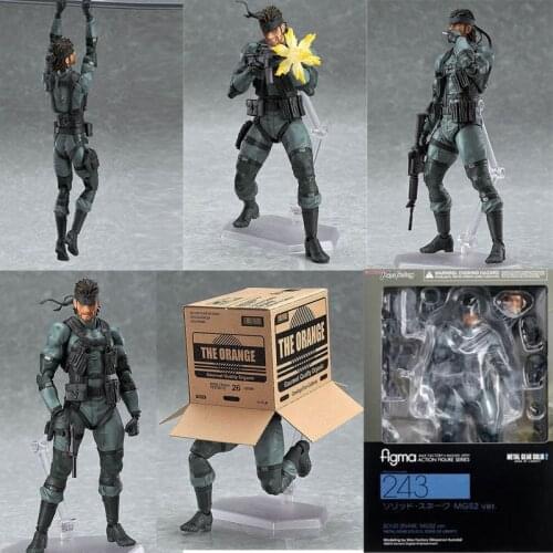 Figma 243 METAL GEAR SOLID 2: SONS OF LIBERTY 15cm Snake Action Figure Model Toys Doll For Gift