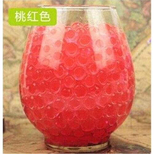 100 Pcs Crystal Soil Hydrogel Gel Polymer Water Beads Flower/Wedding/Decoration Growing Water Balls Big Home Decor Red