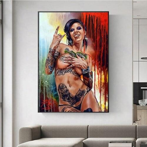 Art Tattoo Womens Bar Decorative Painting Canvas Painting Wall Art Hanging Steam Punk Drinking Pub Decoration Poster Pictures