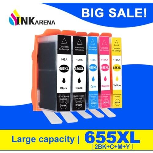 INKARENA 655XL For HP655 For HP 655 XL For HP655XL Ink Cartridge for HP Deskjet 3525 4615 4625 5525 6520c Printer Cartridges