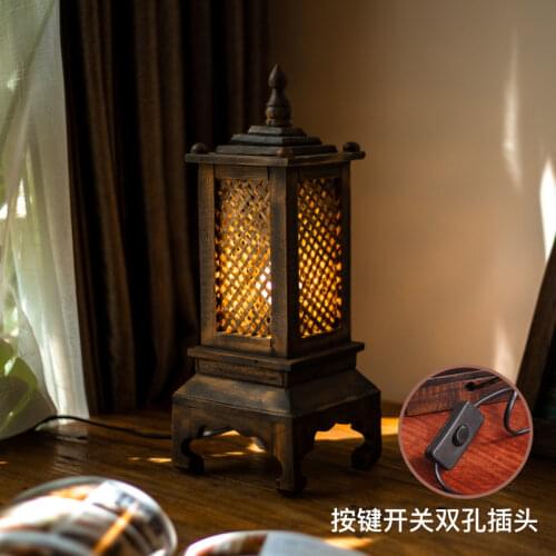 Southeast Asia style Creative solid wood bedroom berth lamp The sitting room adornment lamp furnishing articles
