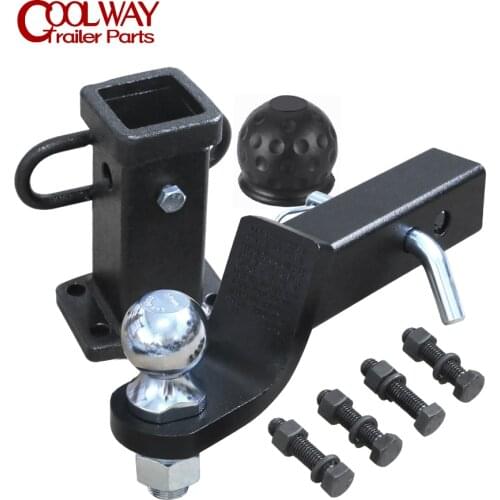 2 Inch Towbar Tongue Ball Mount With Tow Ball And Hitch Receiver Pin Bolt On Truck Trailer Parts Car Camper Accessories Caravans