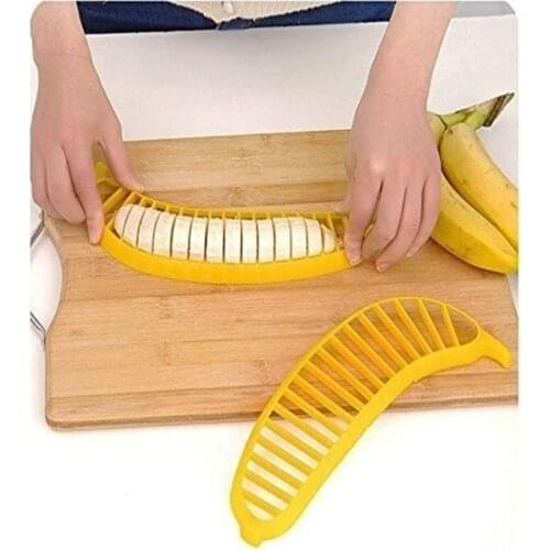 Kitchen Gadgets Plastic Banana Slicer Cutter Fruit Vegetable Tools Salad Maker Cooking Tools kitchen cut Banana chopper