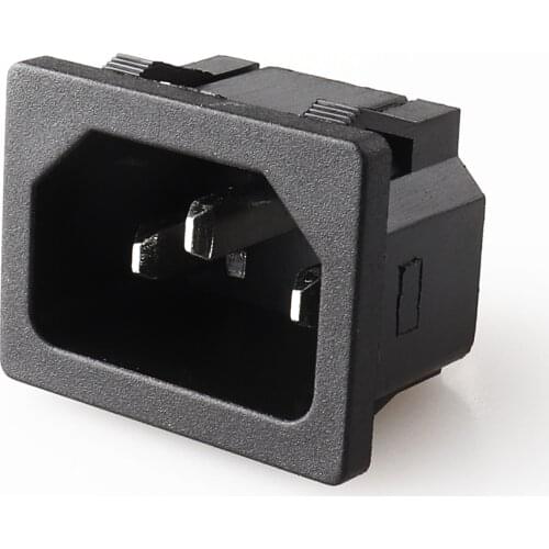 LZ-14-2 3 pin solid pin C14 power socket male connector