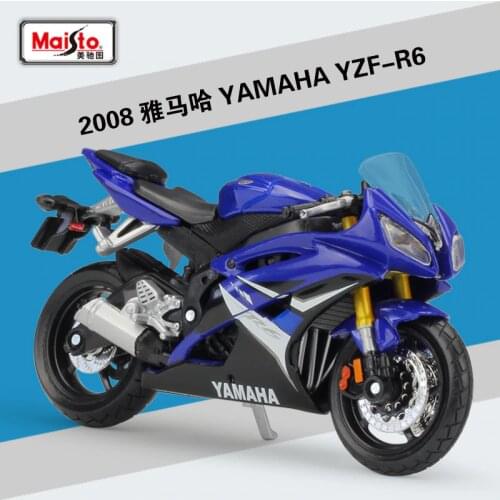 Maisto NEW 1:18 YAMAHA YZF-R6 Alloy Diecast Motorcycle Model Workable Shork-Absorber Toy For Children Gifts Toy Collection