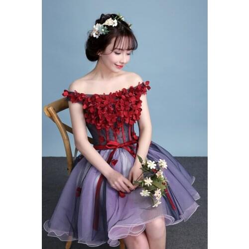 Real navy veil vine red flower petals short lolita dress stage performance/cartoon/carnival dress cosplay/can customs size