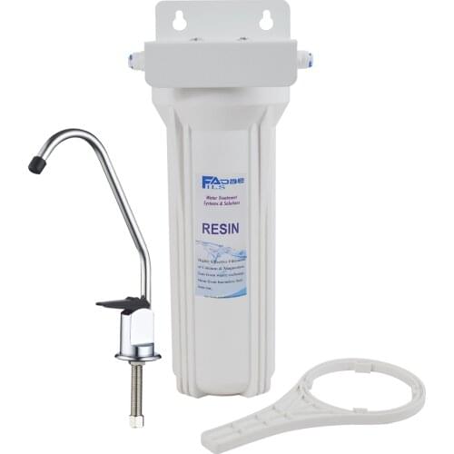 Single Stage Under Sink Softener Water Filtration System With Fauet, Include Ion-Exchange Resin Filter