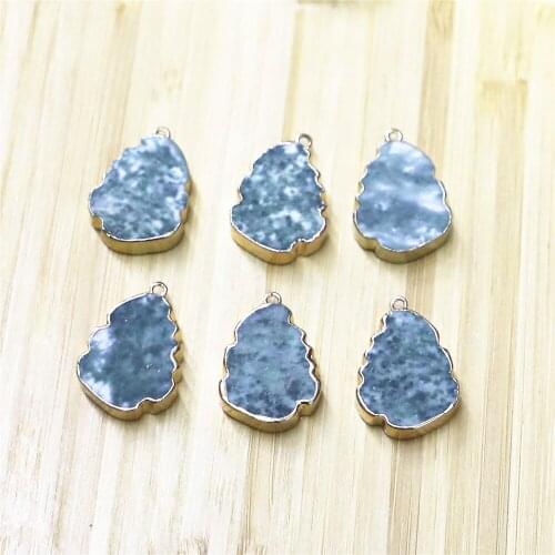 Wholesale Natural Stone Pendant Water Drop Jewelry Stone Necklace Pendant Ladies Jewelry Gift 5 Pieces Free Shipping