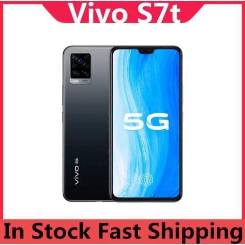 Original Vivo S7t 5G Cell Phone Dimensity 820 Android 11.0 Face ID 64.0MP NFC 33W Charger 6.44" AMOLED Screen Fingerprint OTA