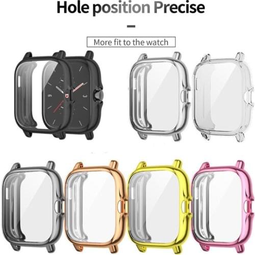 Full Coverage Protective Cover For Amazfit- GTS 2 SPlating TPU Case For Huami-Amazfit GTS 2E Smartwatch Protector A1968