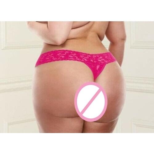 Plus Size S~4XL Sexy Lace Thongs Womens Underwear Transparent Sheer Lace Briefs Sexy Thongs & Tangas Sexy Panties T-Back