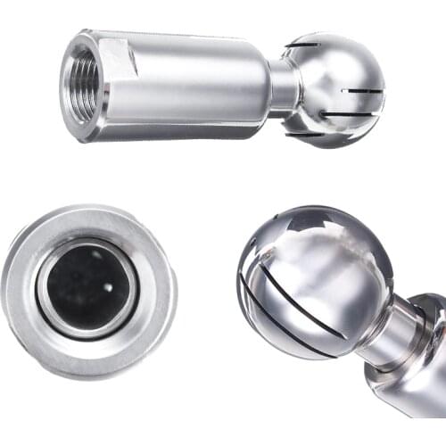 1/2 inch Rotating Cleaning Ball Stainless Steel Spray Ball Sanitary Female Thread CIP Tank Clean Head 360 Degree Coverage Wash