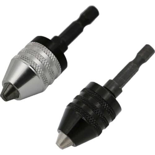 1/4" Hex Shank Keyless Drill Chuck Electric Drill Bits Adapter Motor Shaft Chuck Quick Change Adapter Converter Drill Bit Tool