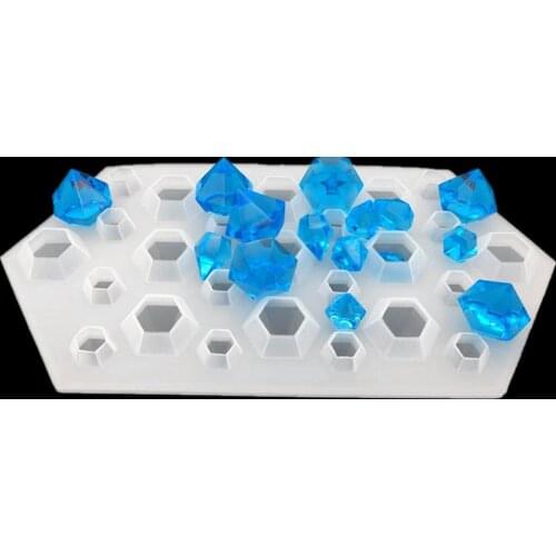 Diamond Shape Silicone Mold Necklace Pendant DIY Resin Craft Tool Jewelry Making