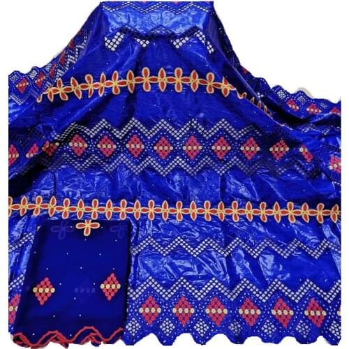 SJ Lace Nigerian Lace Tissu African Dry Lace Fabric Bazin Riche Brocade Bazin With Stones Bbasin Riche Brocade For Sewingy3-22