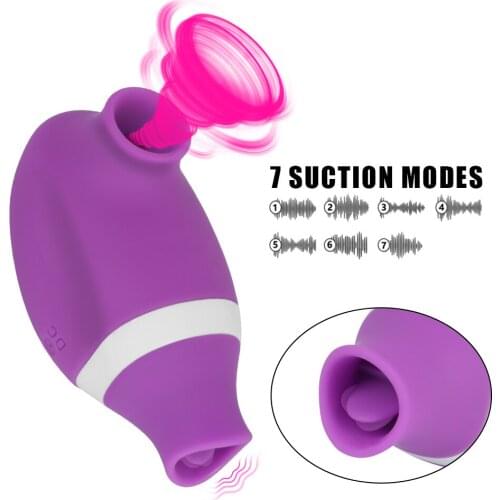 Nipple Sucking Sex Toys for Women G spot Stimulation Clitoral Sucking Vibrator 7 Speeds Tongue Vibrating Sex Oral Licking