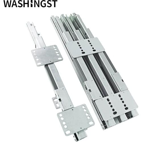 WASHINGST Heavy-Duty Heaven And Earth Guide Rail Buffer Shock Absorption Rail Upper And Lower drawer slide Rails