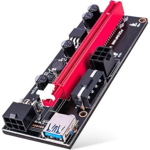 1/6/10pcs VER 009S PCI-e Riser 16X 009 PCI Express 1X to 16X Extender Adapter Card USB 3.0 SATA GPU 15Pin to 6 Pin for BTC Miner