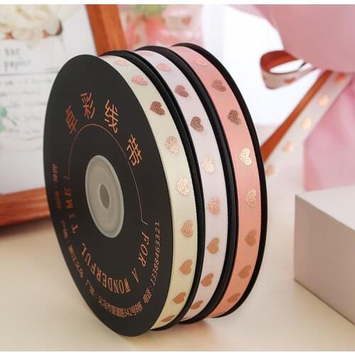 10mm Printeing Ribbon Wedding Party Decorations Handmade Ribbon Gift Wrapping Hair Bowknot DIY Christmas Ribbon 45meters/roll
