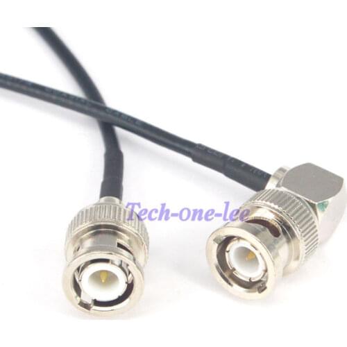 10 piece/lot BNC Male Plug to BNC Male Cable RA Coax Pigtail Antenna Extension 20cm