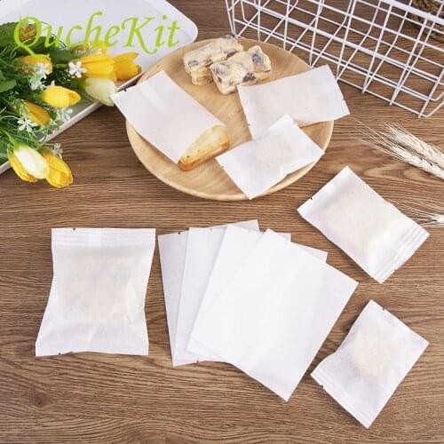 100Pcs White Cotton Paper Candy Bags Pineapple Cake Nougat Biscuit Cookie Bags Birthday Baby Shower Wedding DIY Gift Packaging
