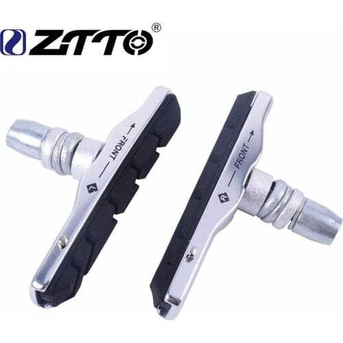 2 Pcs MTB Bicycle Silent V-Brake Pads Aluminum Alloy Drawer Structure High Quality Rubber Road Bike Brake Pads Bike Parts