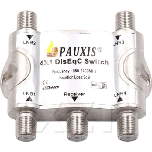 4*1 DisEqC switch Satellite TV tuner switch FTA satellite receiver diseqc 4 in 1 out satellite switch stability
