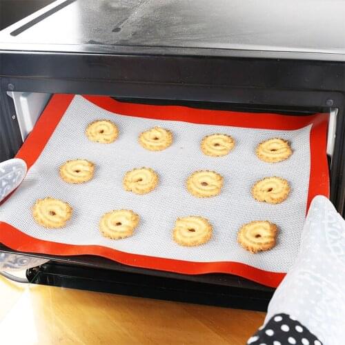 Non-Stick Silicone Baking Mats Cookie Pad Rolling Dough Mat High Temperature Resistant Glass Fiber Batters Flour Fondant