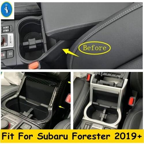Yimaautotrims Auto Accessory Console Central Front Water Cup Holder Decoration Cover Trim Fit For Subaru Forester 2019 2020 2021