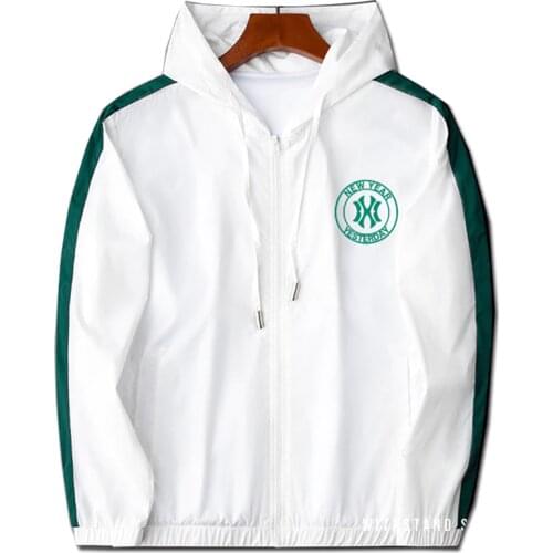 White ultra-thin mens sun protection clothing long-sleeved thin mens outdoor jacket loose summer ice silk windbreaker